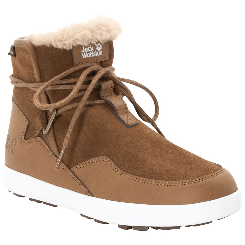 Jack Wolfskin AUCKLAND WT TEXAPORE Női Téli Cipő Barna/Fehér - JWUBVI-495